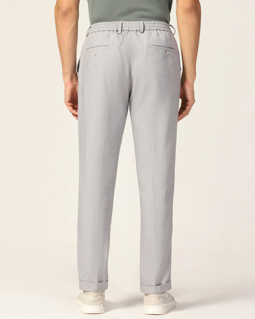 Sneaker Fit Grey Textured Pant - Fronx