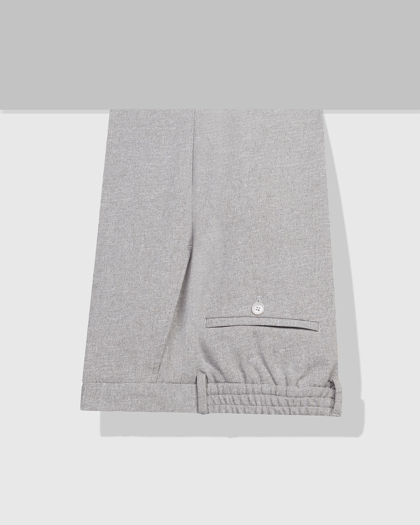 Sneaker Fit Grey Textured Pant - Fronx