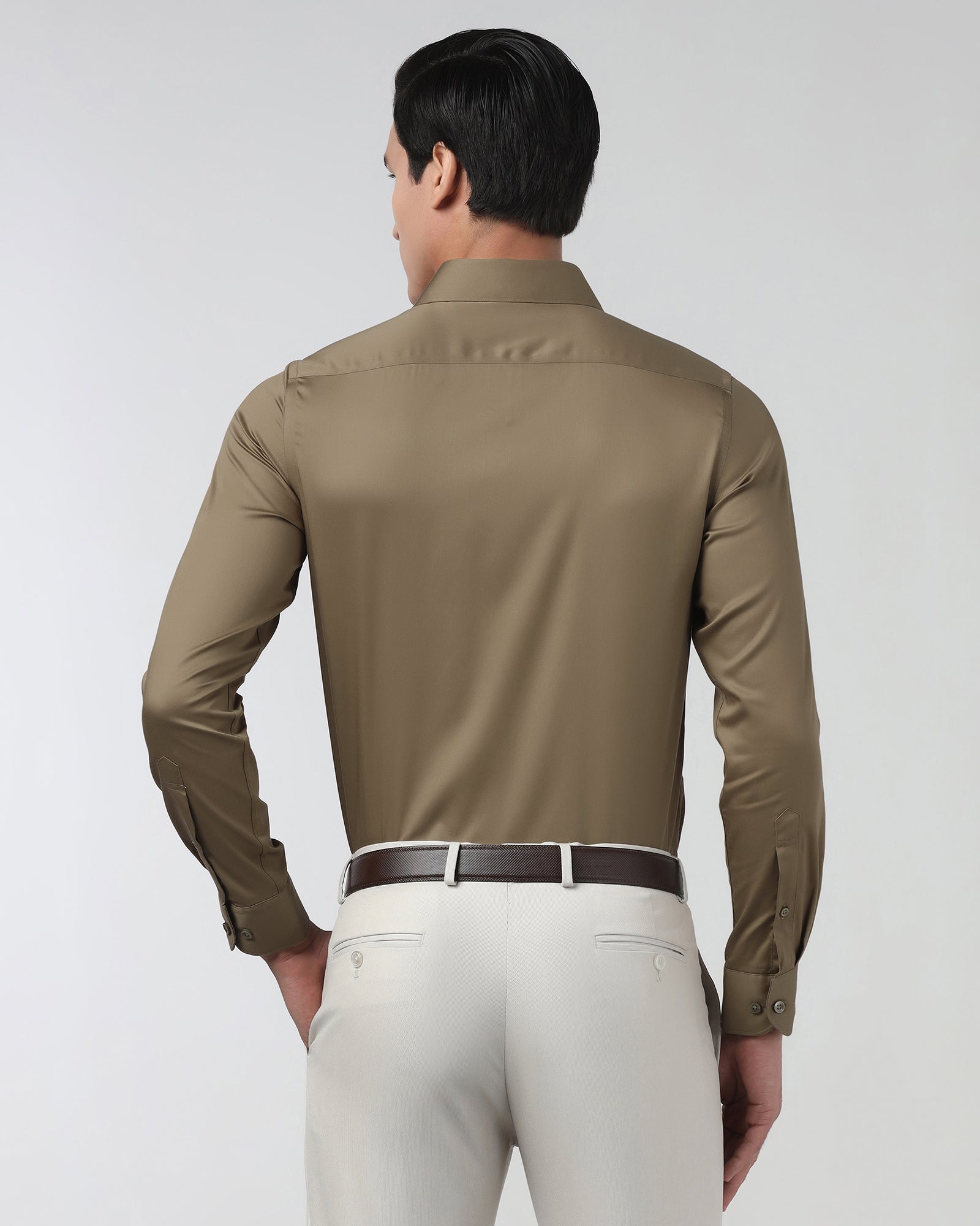 Ochre Non Iron Solid Shirt - Sylvia