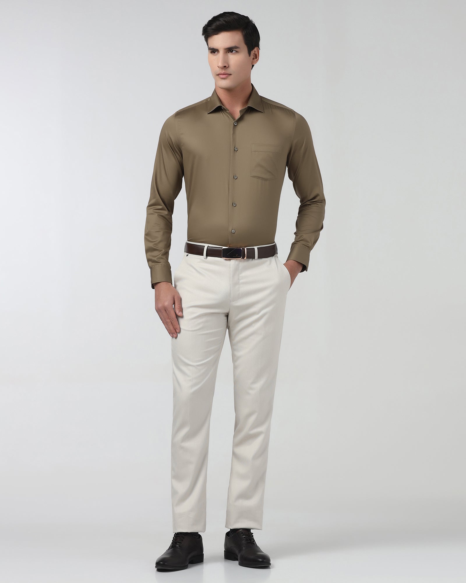 Ochre Non Iron Solid Shirt - Sylvia
