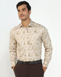 Ochre Abstract Printed Shirt - Piano