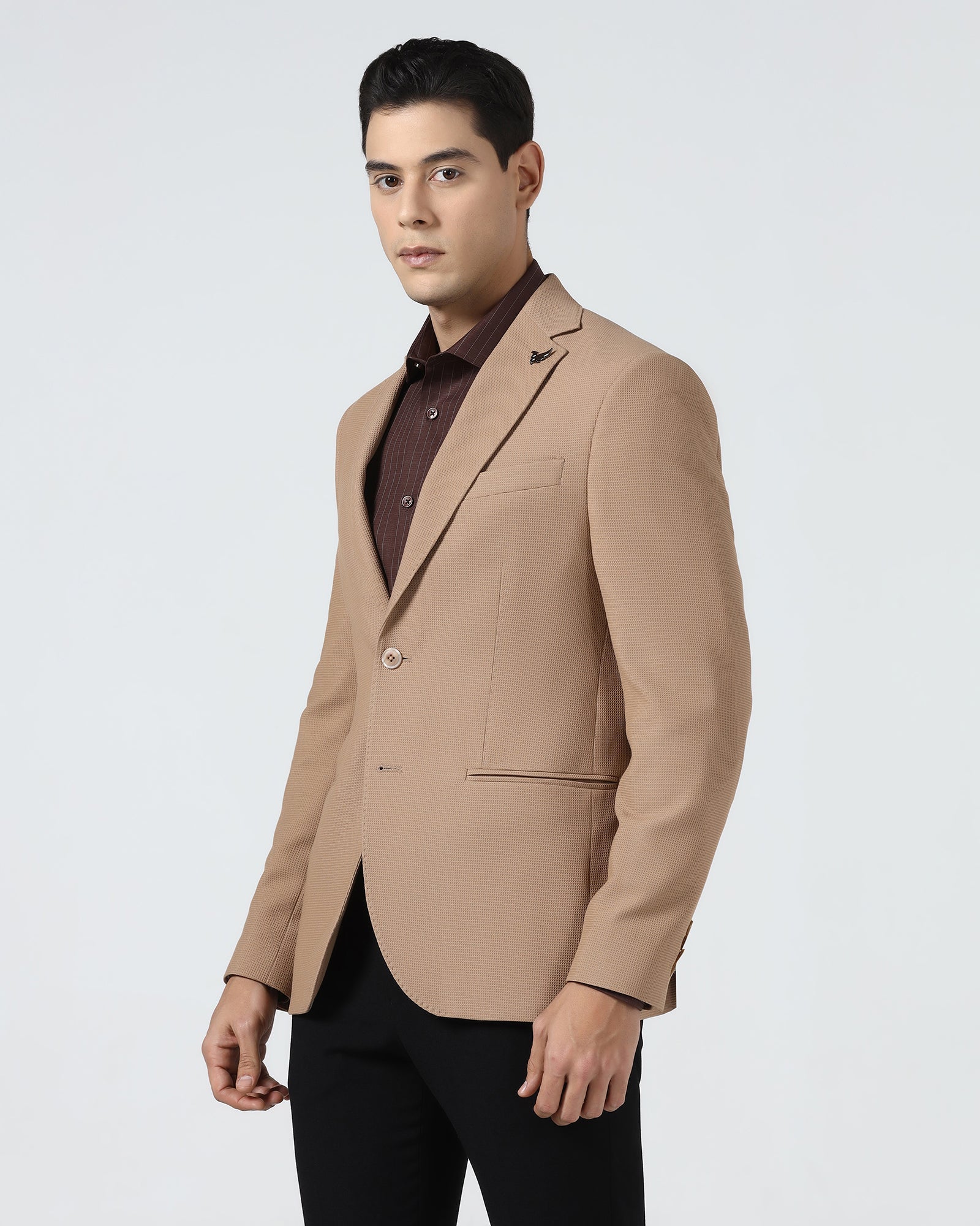 Ochre Textured Blazer - Nico