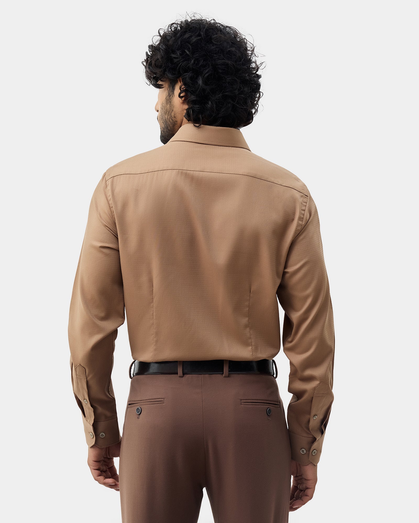 Ochre Textured Shirt - Birch