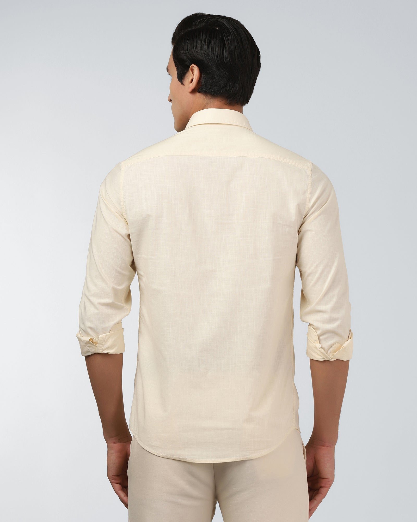 Off White Solid Shirt - Gobert