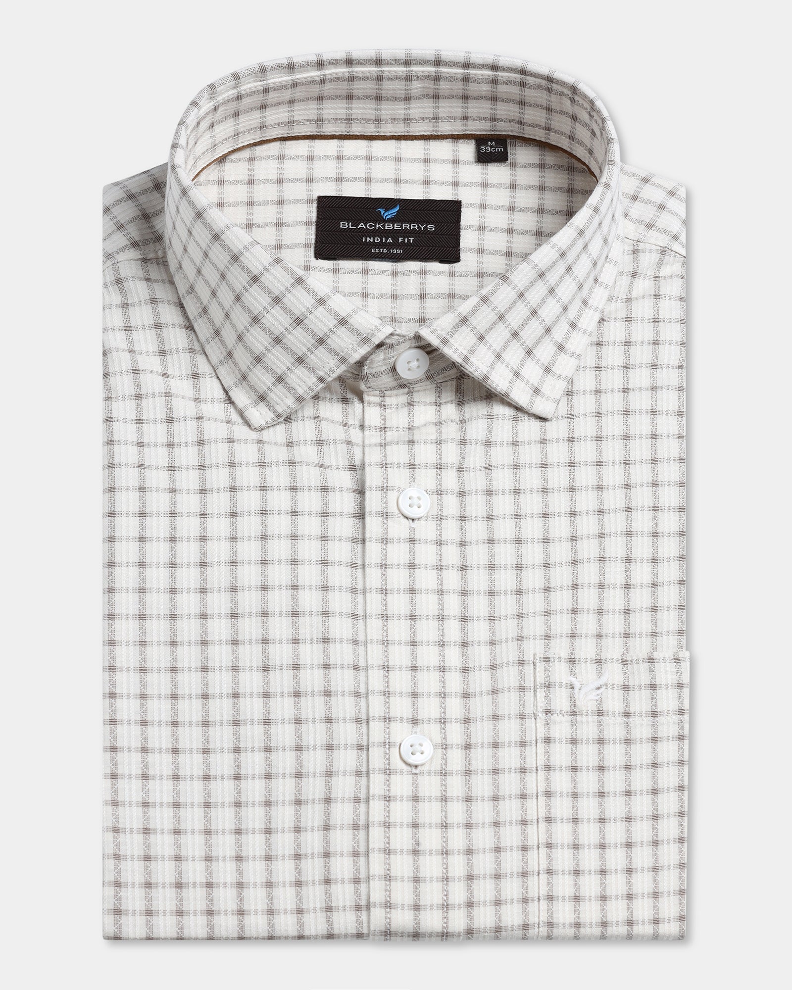 Off White Check Shirt - Nusa