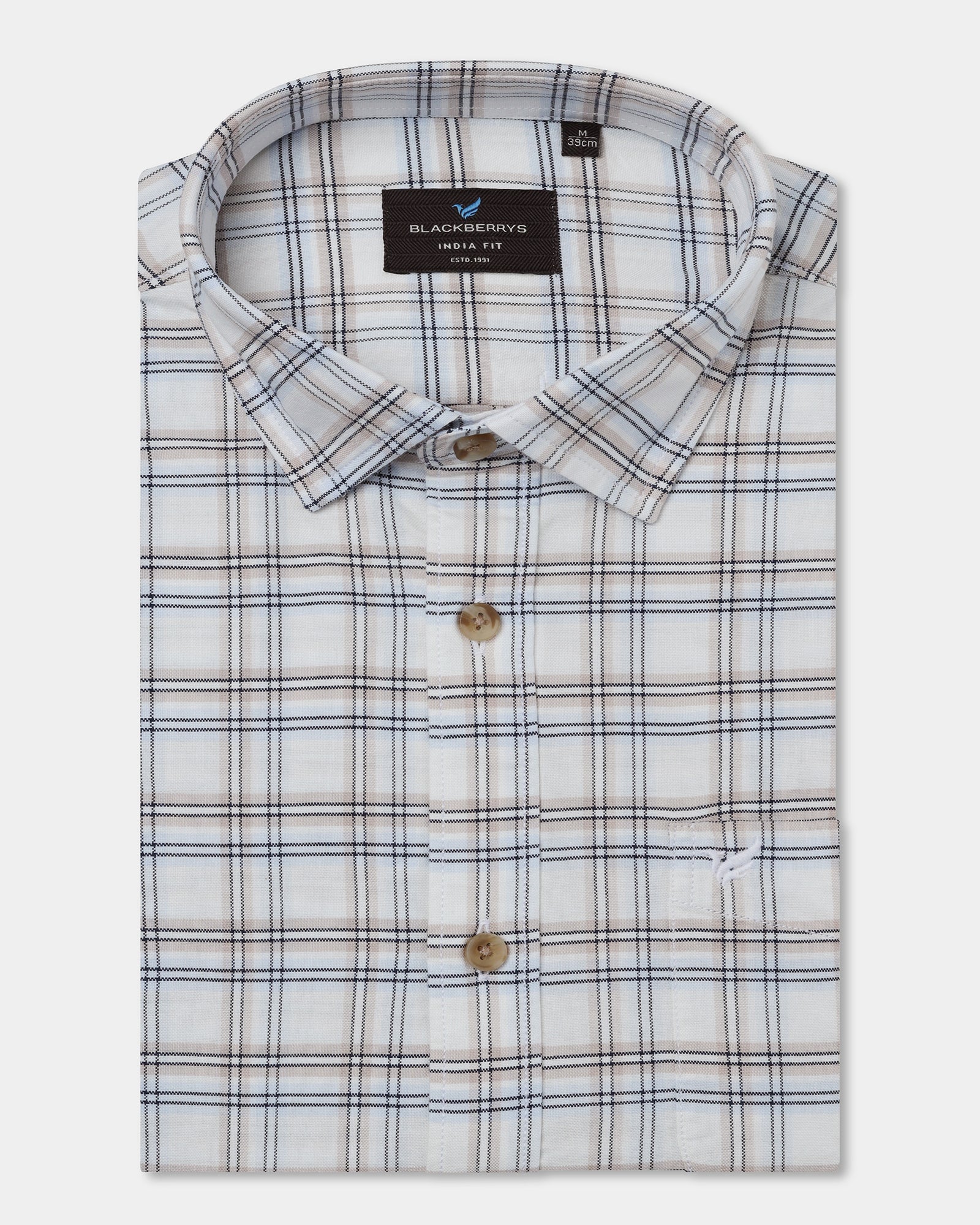 Off White Check Shirt - Valento