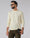 Off White Crew Neck Solid Sweater - George
