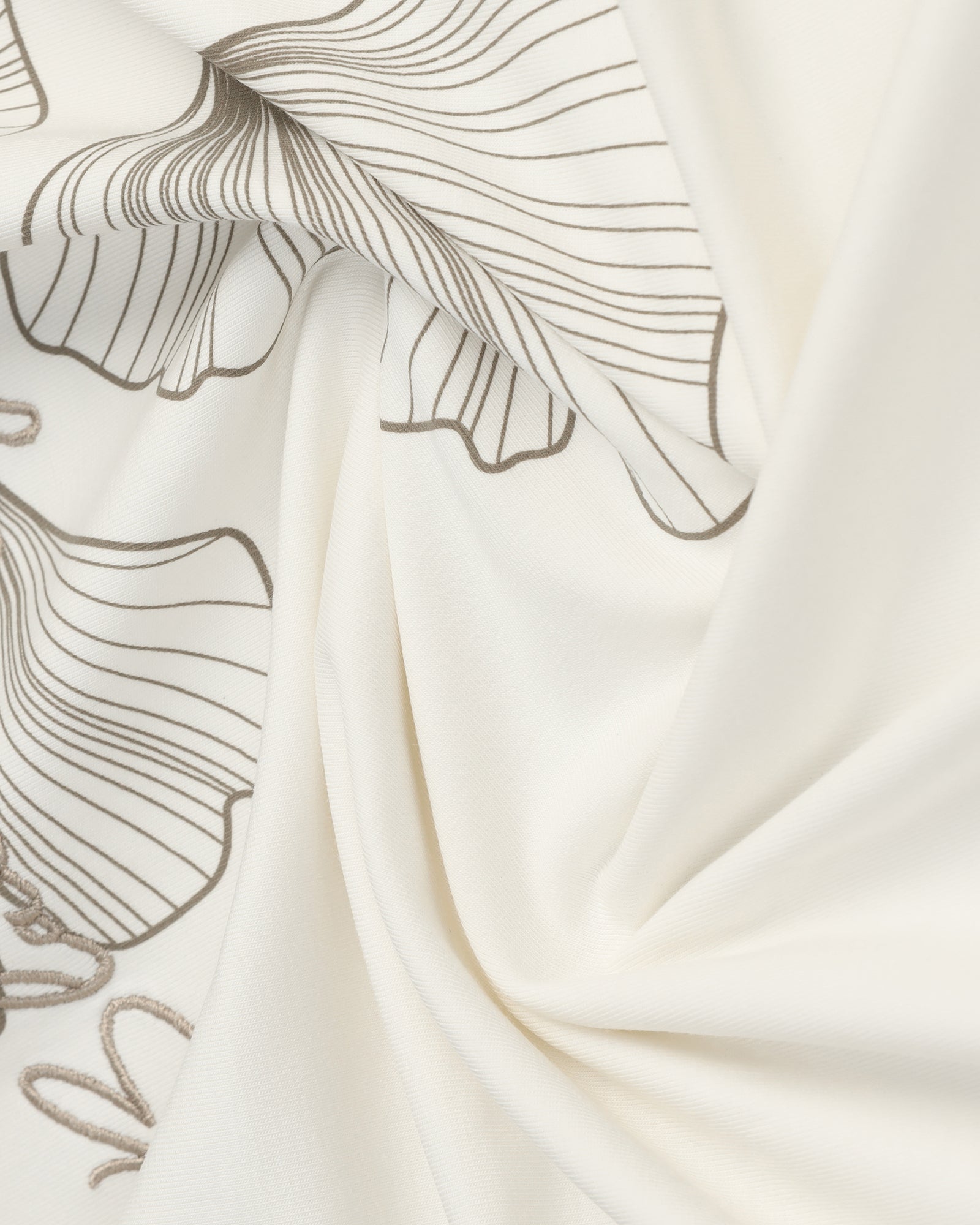 Off White Crew Neck Solid T-Shirt - Roxx