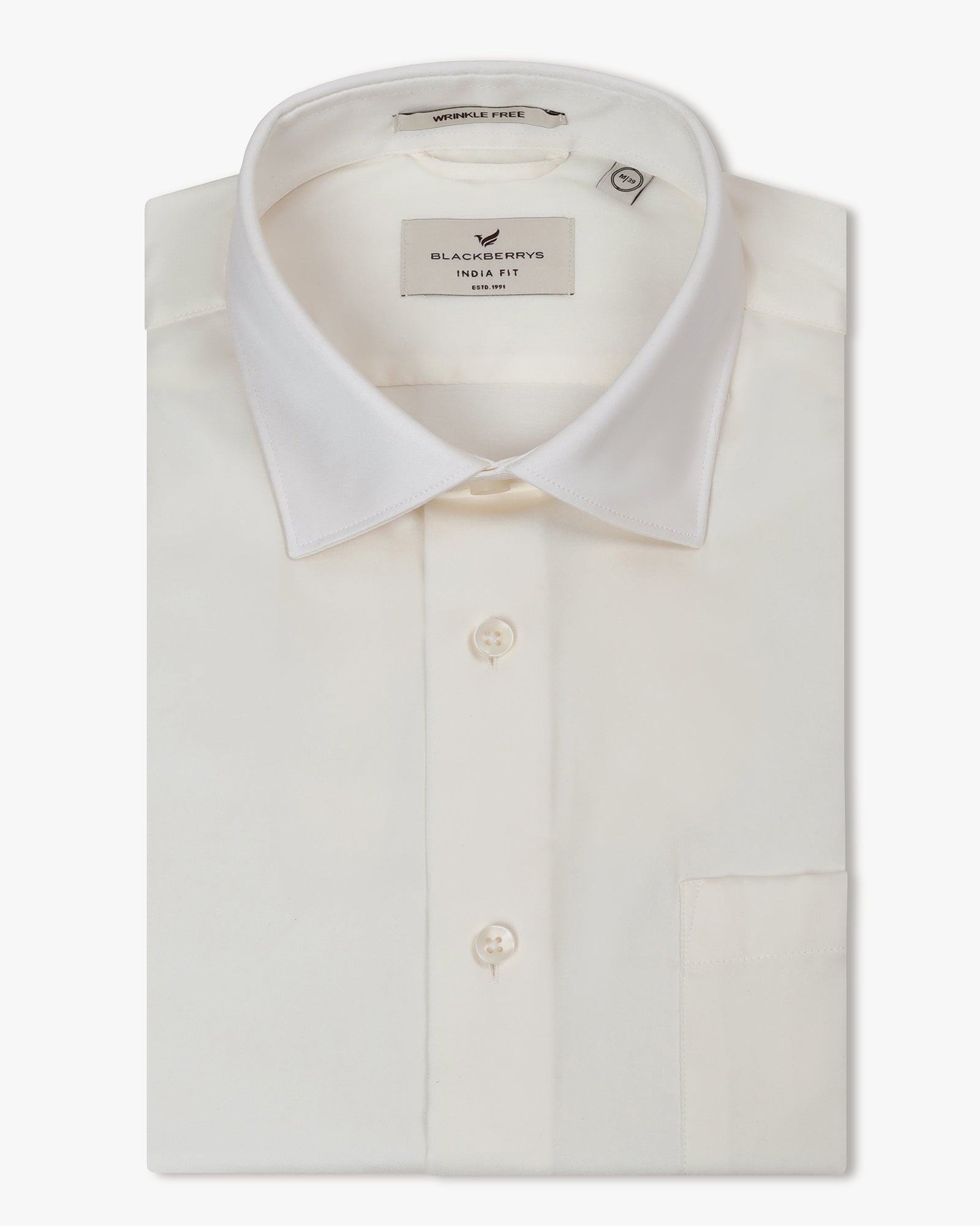 Off White Non Iron Solid Shirt - Sylvia