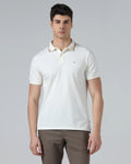 Off White Solid Polo - Levi