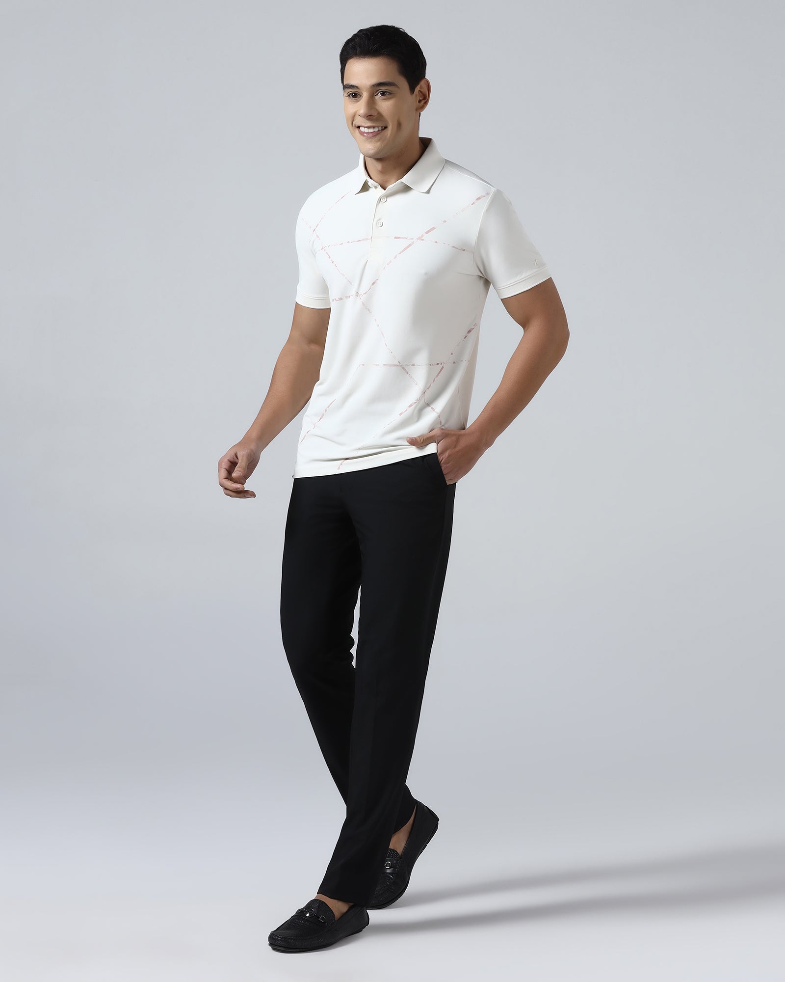 Off White TechPro Printed Polo - Cedric
