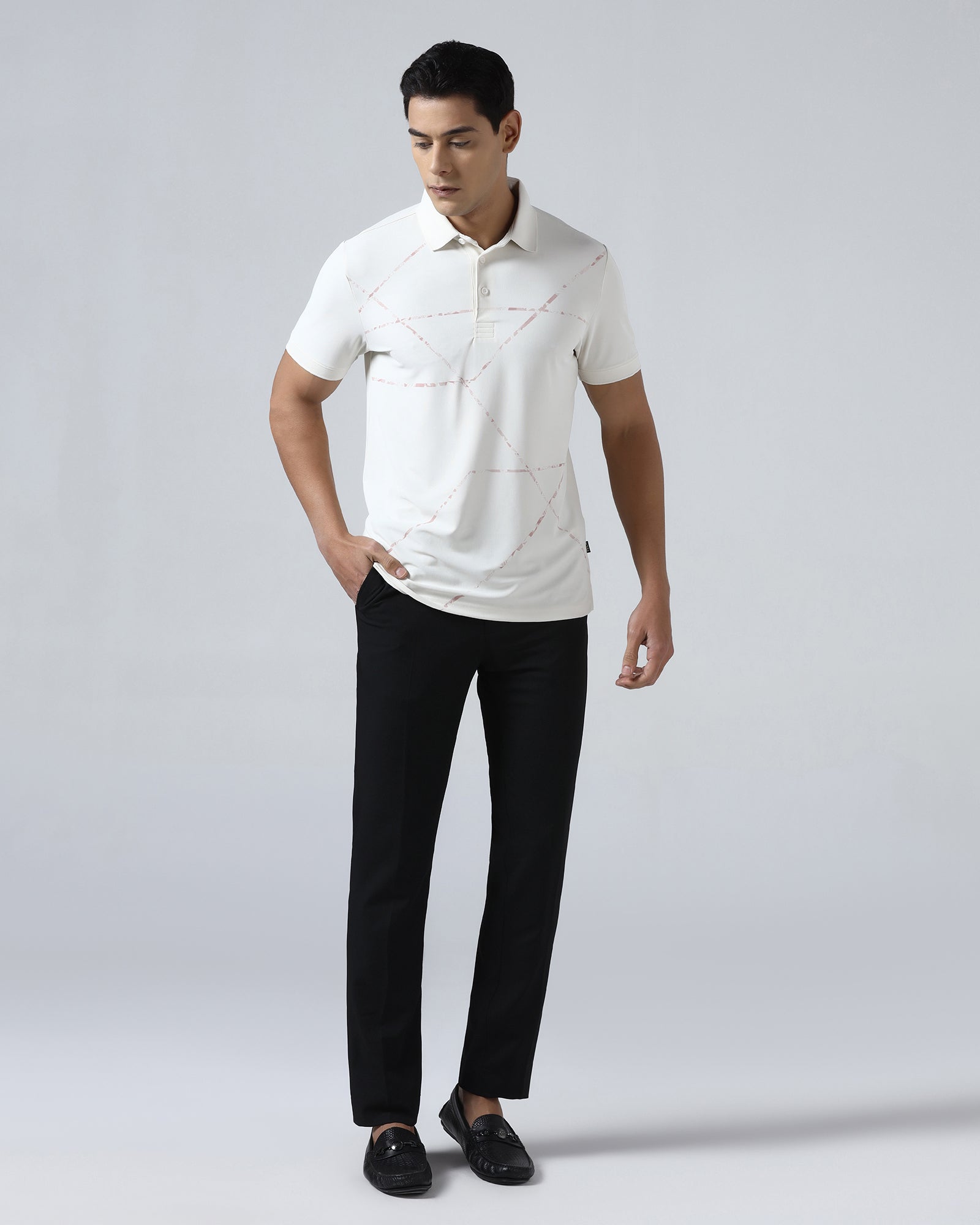 Off White TechPro Printed Polo - Cedric