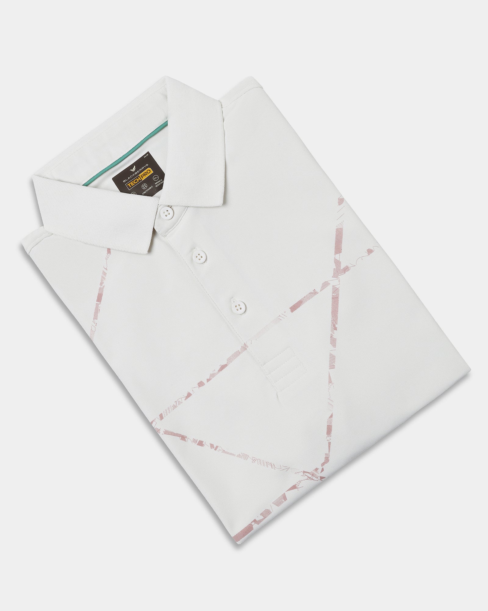 Off White TechPro Printed Polo - Cedric