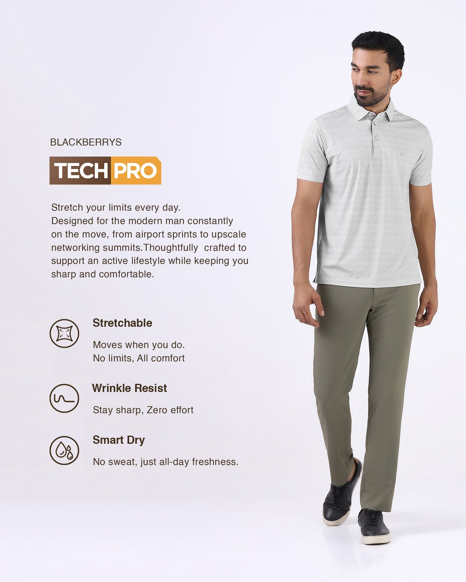 Off White TechPro Printed Polo - Peeves