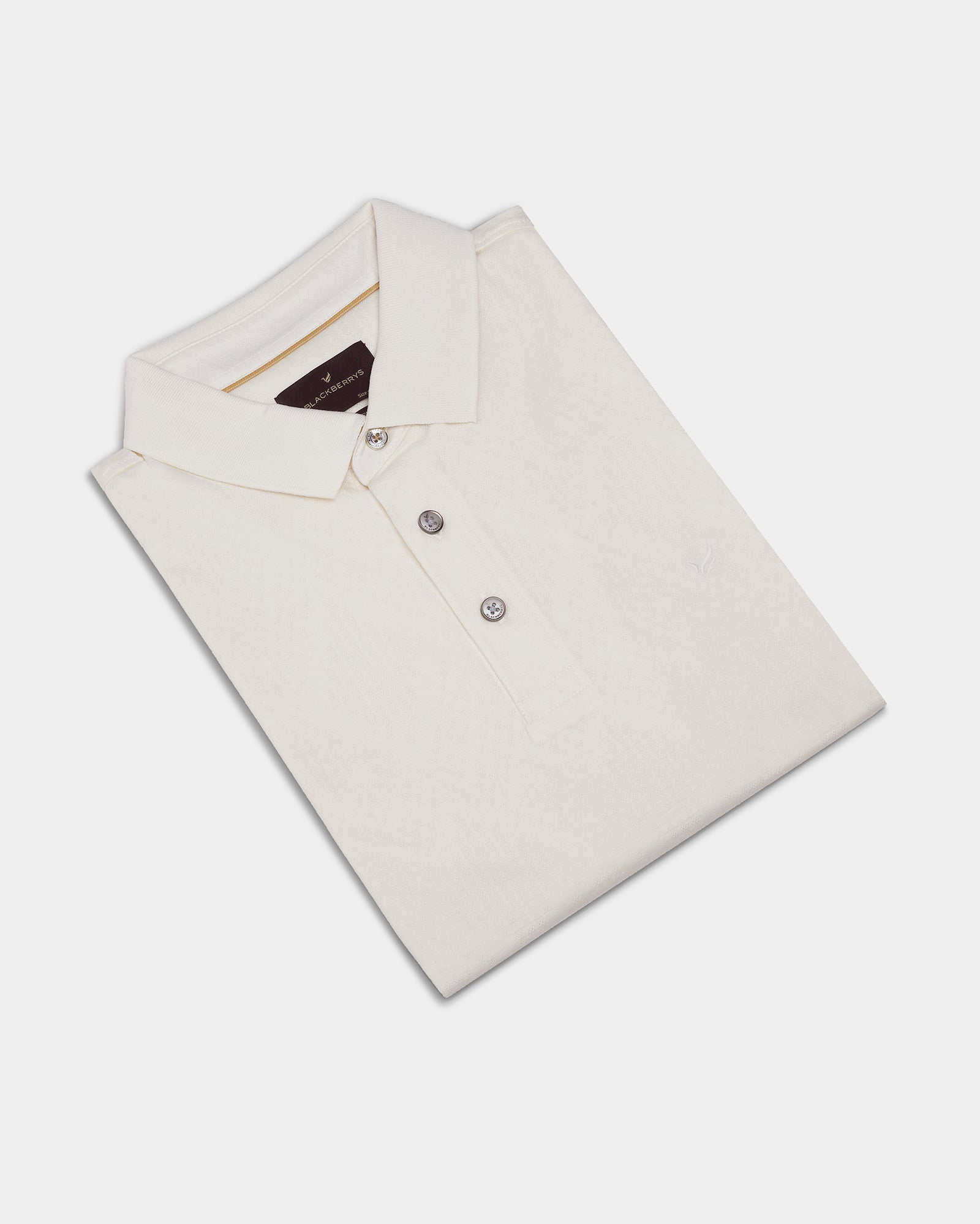 Off White Textured Polo - Min Jun