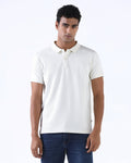 Off White Textured Polo - Jesper