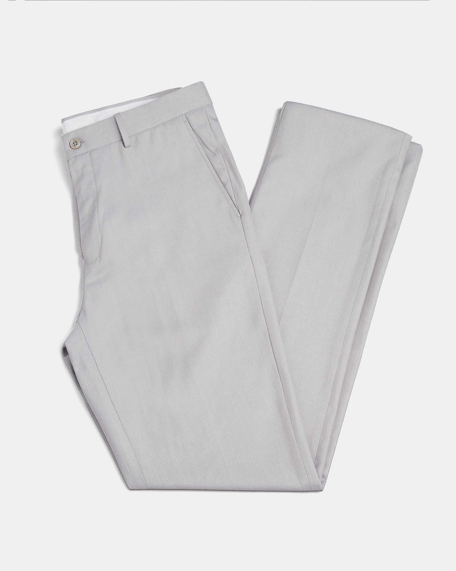 Off White Textured Trouser - Jisu