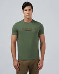 Olive Green Crew Neck Solid T-Shirt - Rising