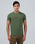 Olive Green Crew Neck Solid T-Shirt - Rising
