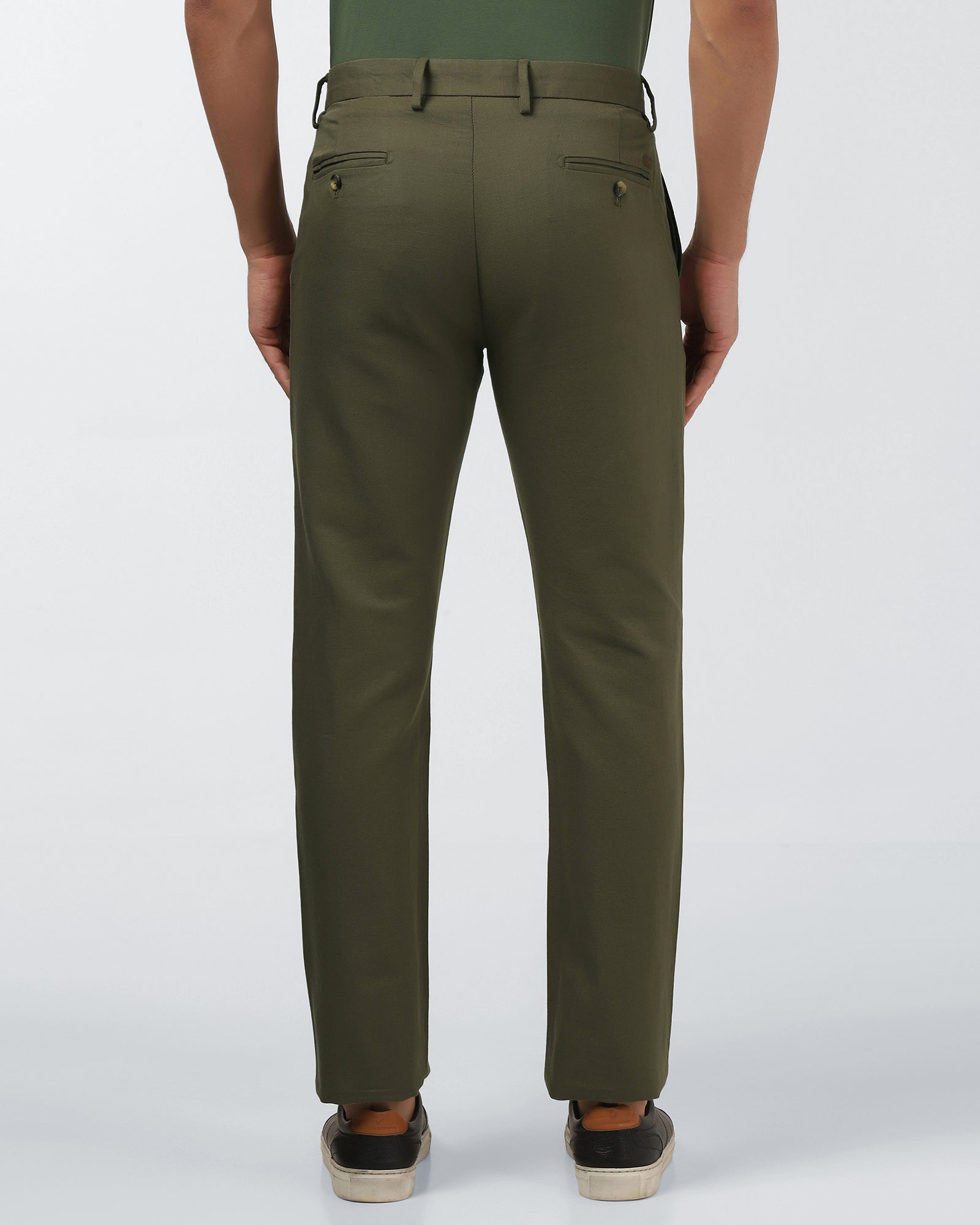 Olive Linen Solid Khaki - Hazel