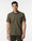 Olive Half Sleeve Textured Shirt - Cremon