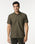 Olive Half Sleeve Textured Shirt - Cremon