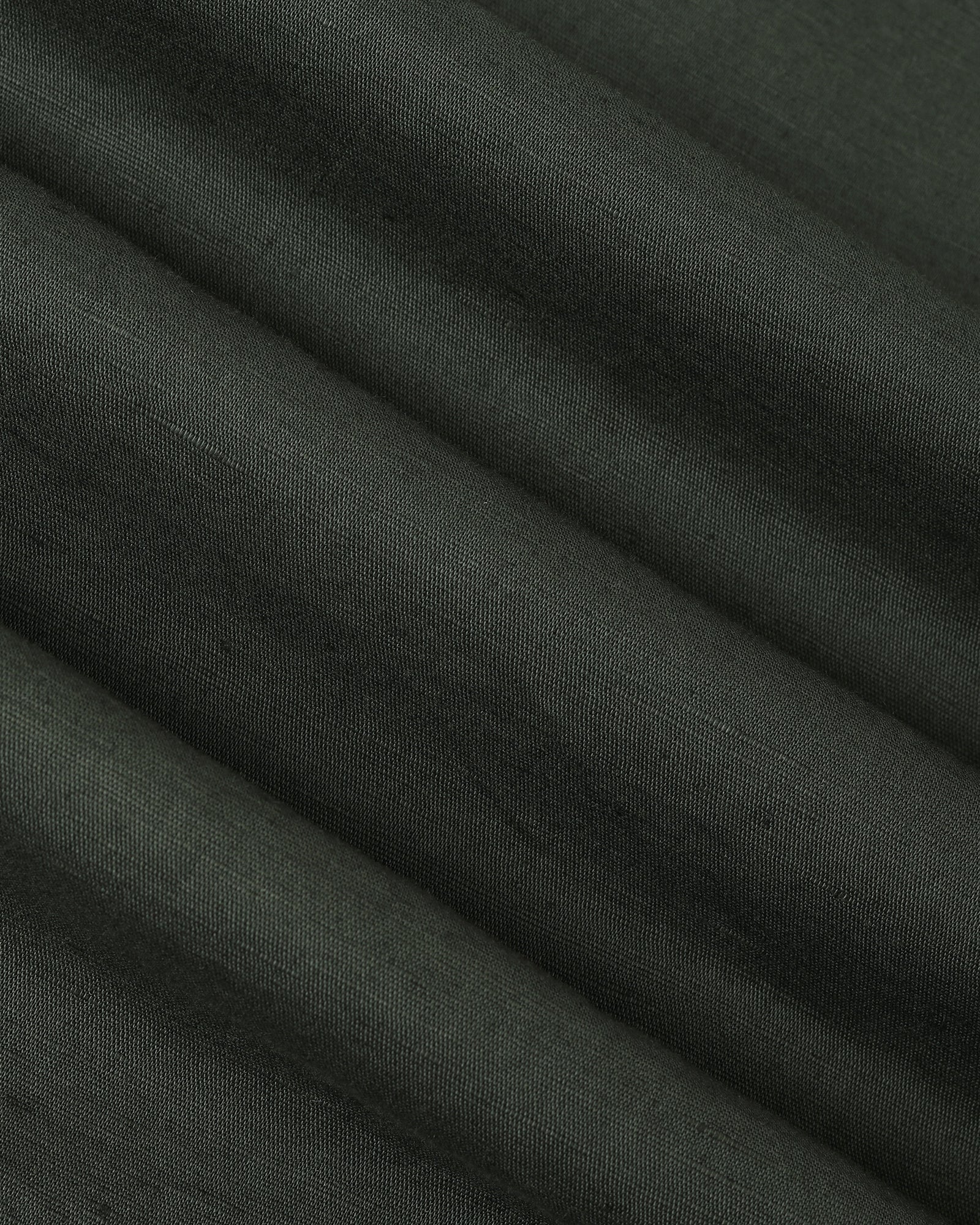 Olive Half Sleeve Linen Solid Shirt - Cleo