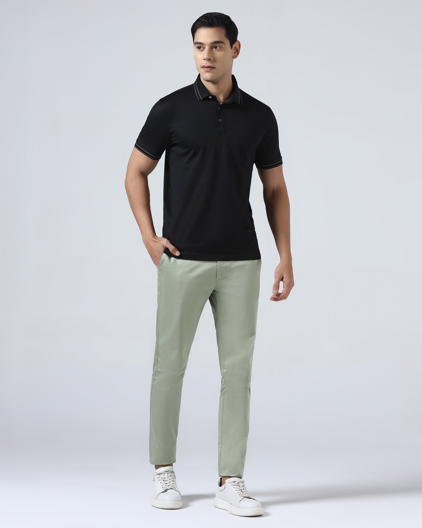 Olive Non Iron Solid Khakis - Cypres