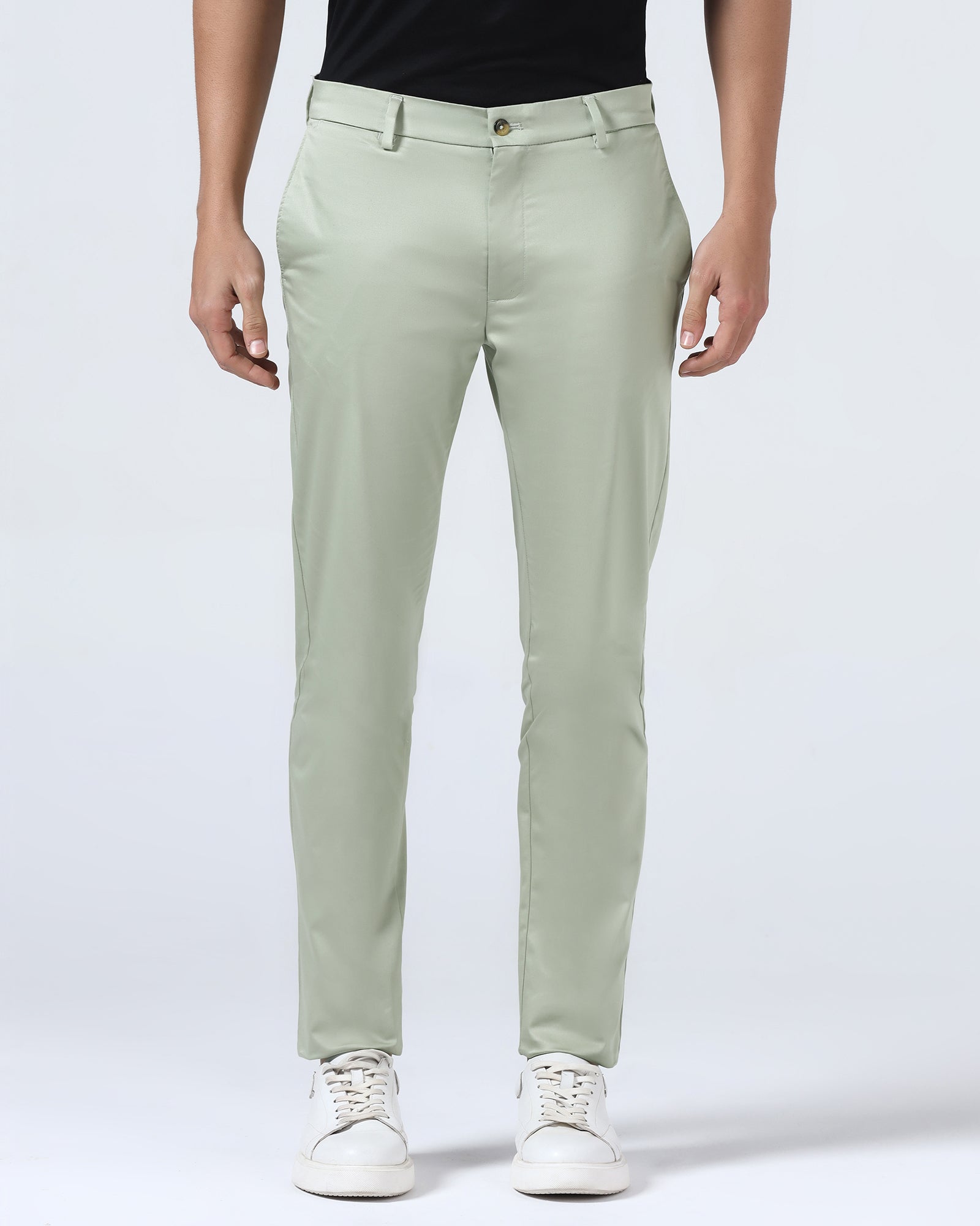 Olive Non Iron Solid Khakis - Cypres