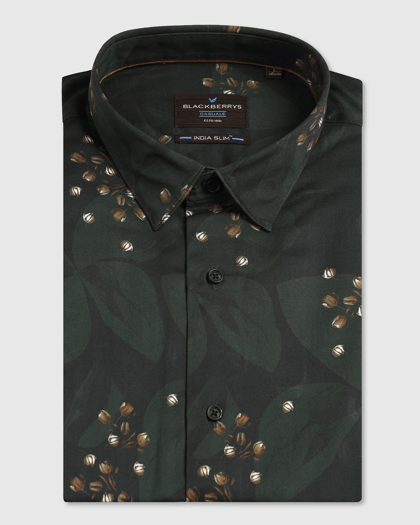 Olive Printed Shirt - Fedot
