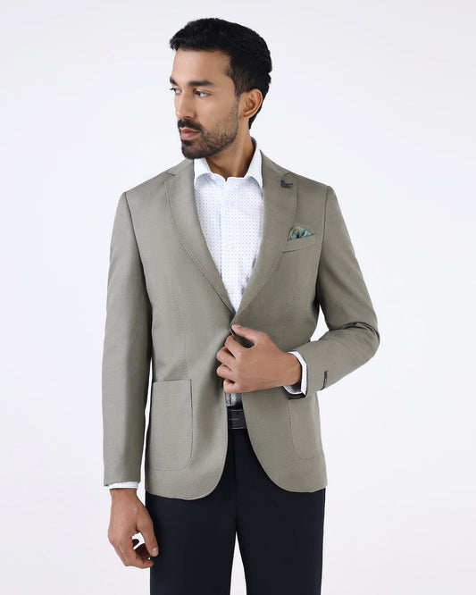 Olive Solid Blazer - Juno