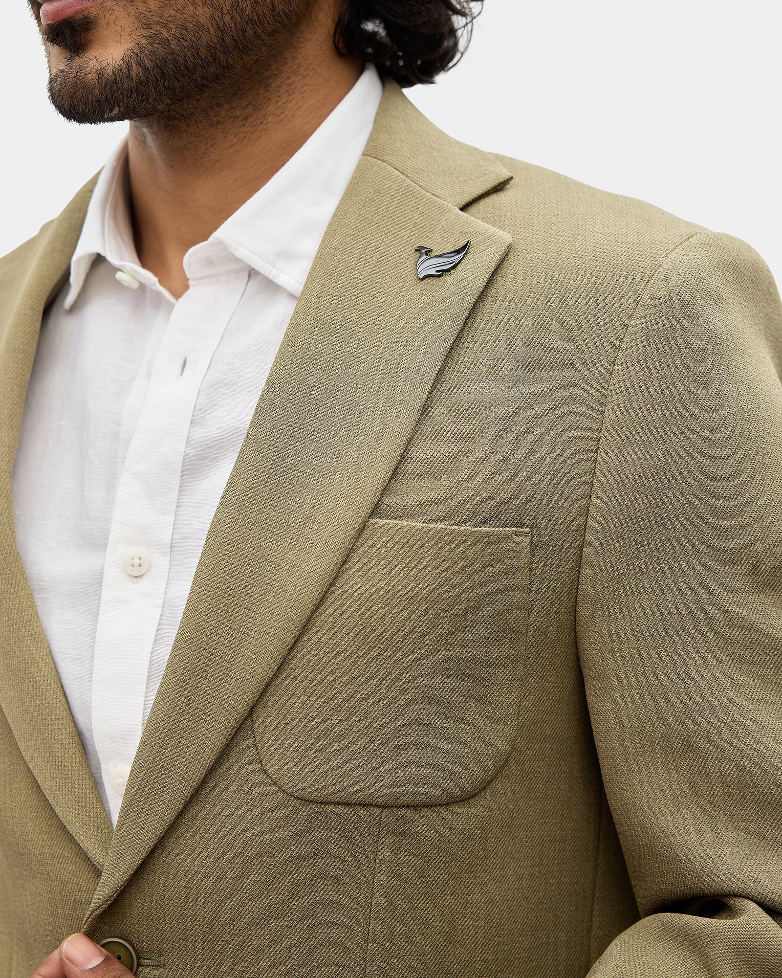 Olive Solid Blazer - Rafferty
