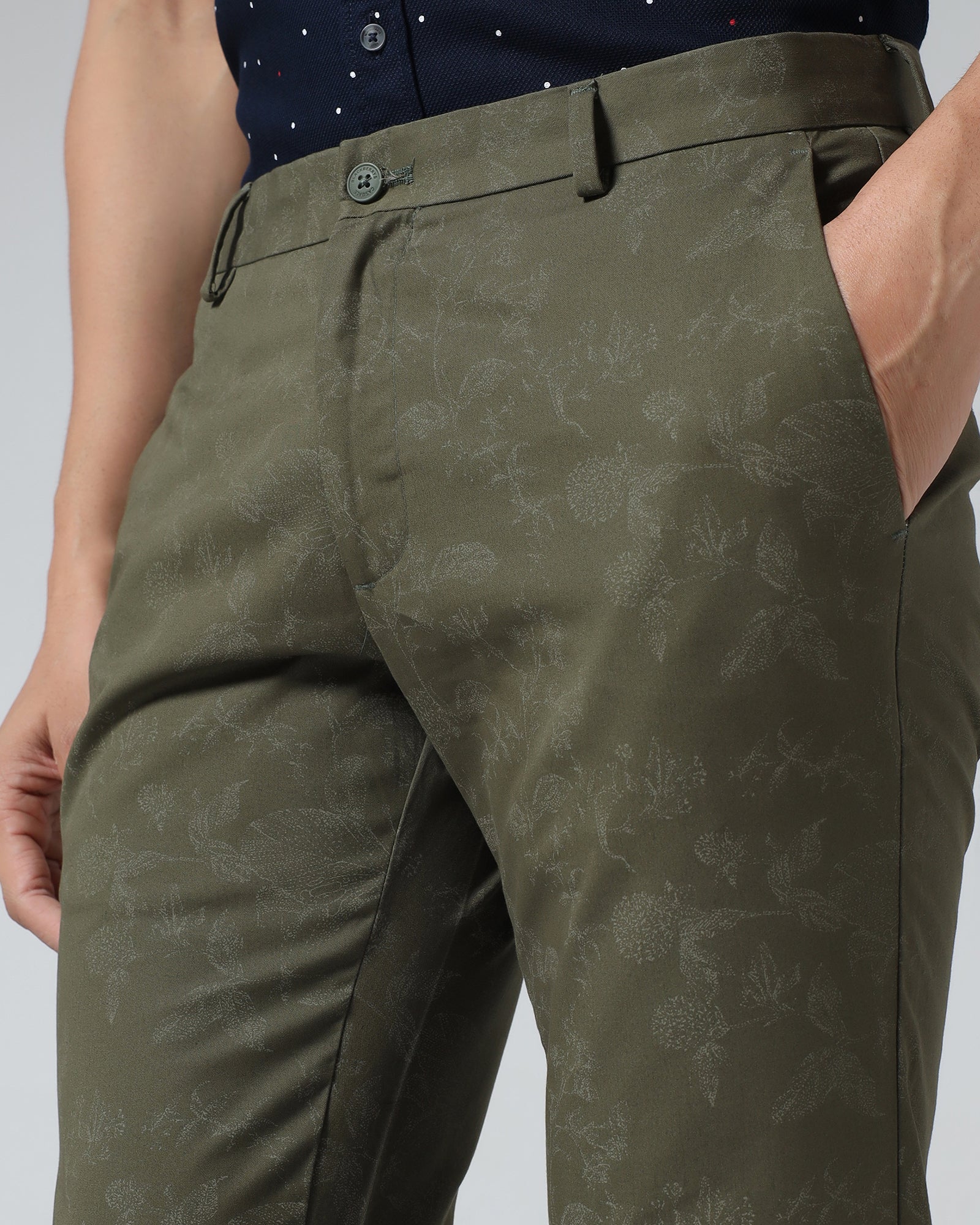 Olive Printed Khakis - Tommy