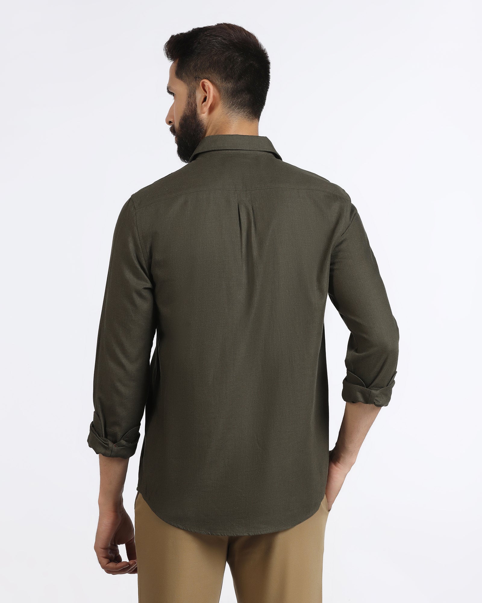 Olive Solid Shirt - Lenox