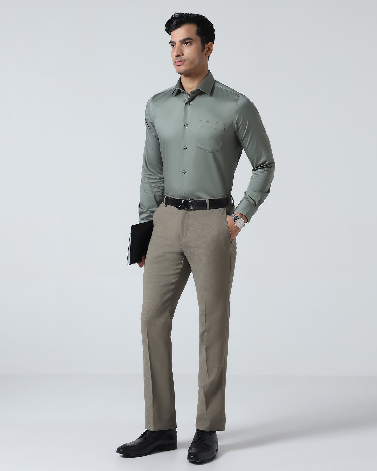 Olive Solid Trouser - Kings
