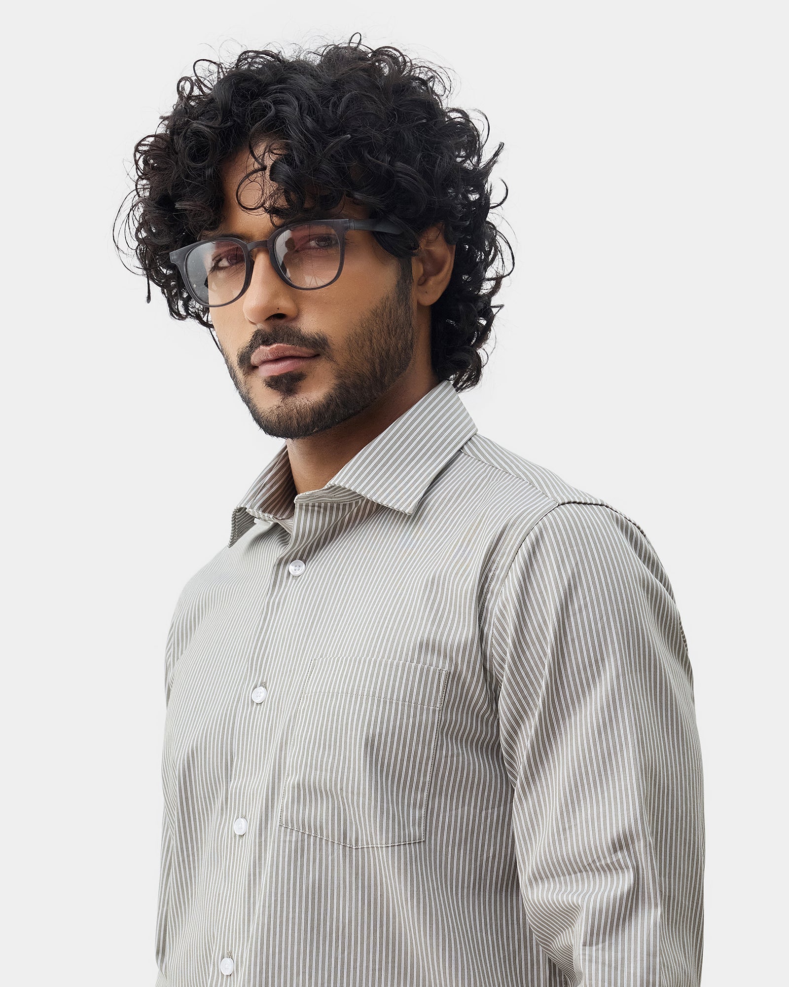 Olive Stripe Shirt - Foren