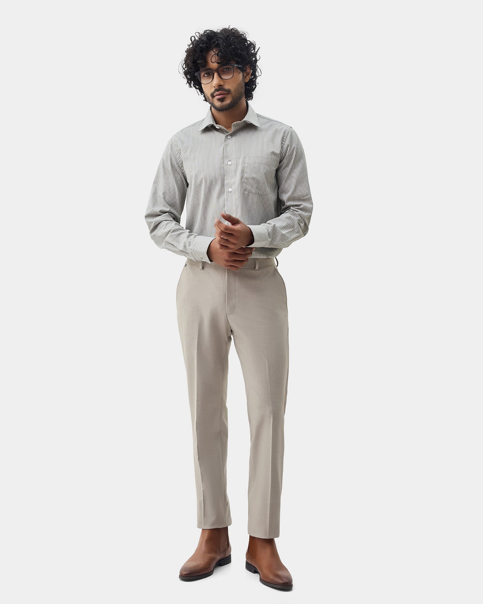 Olive Stripe Shirt - Foren