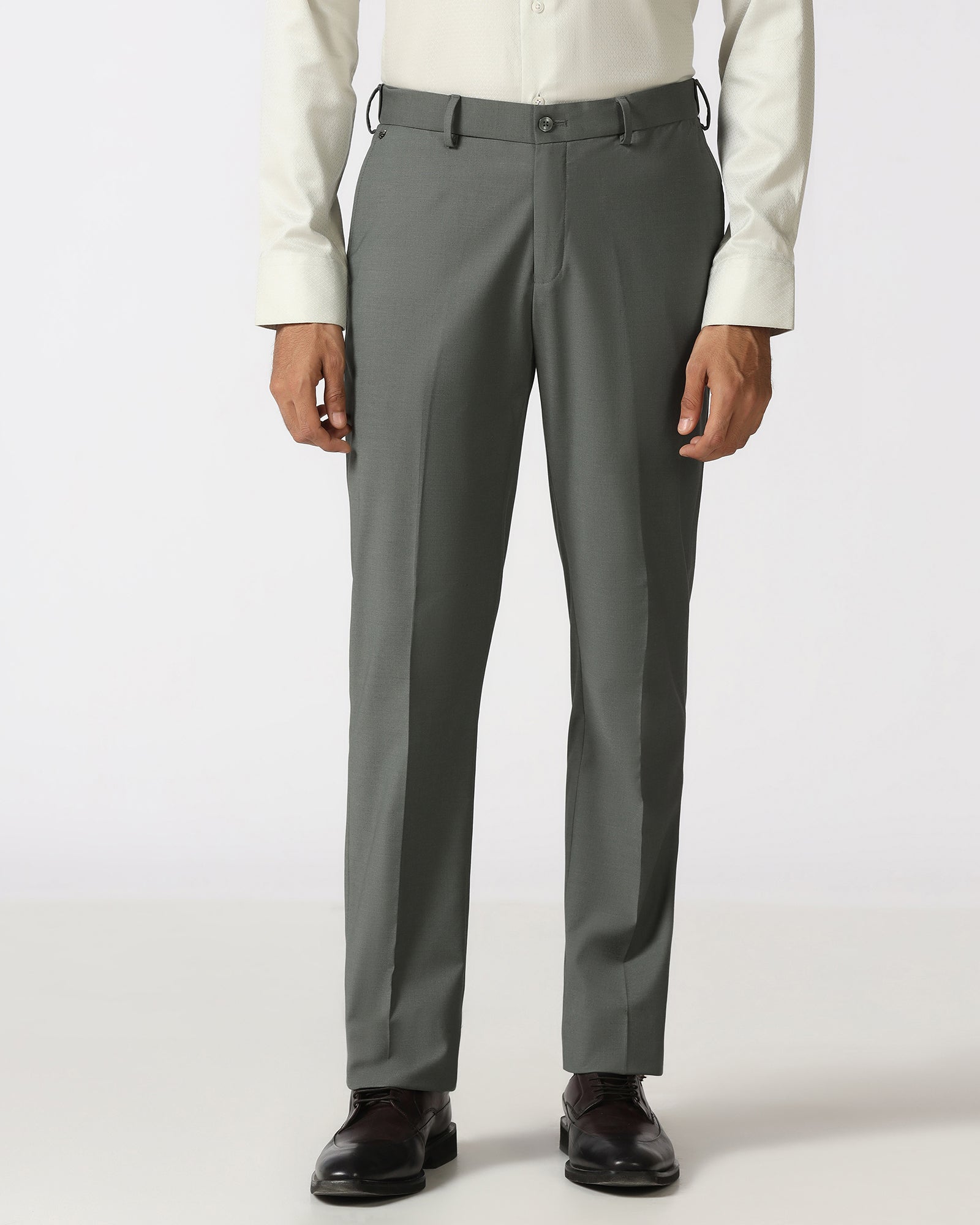 Olive Technowaist Solid Trouser - John