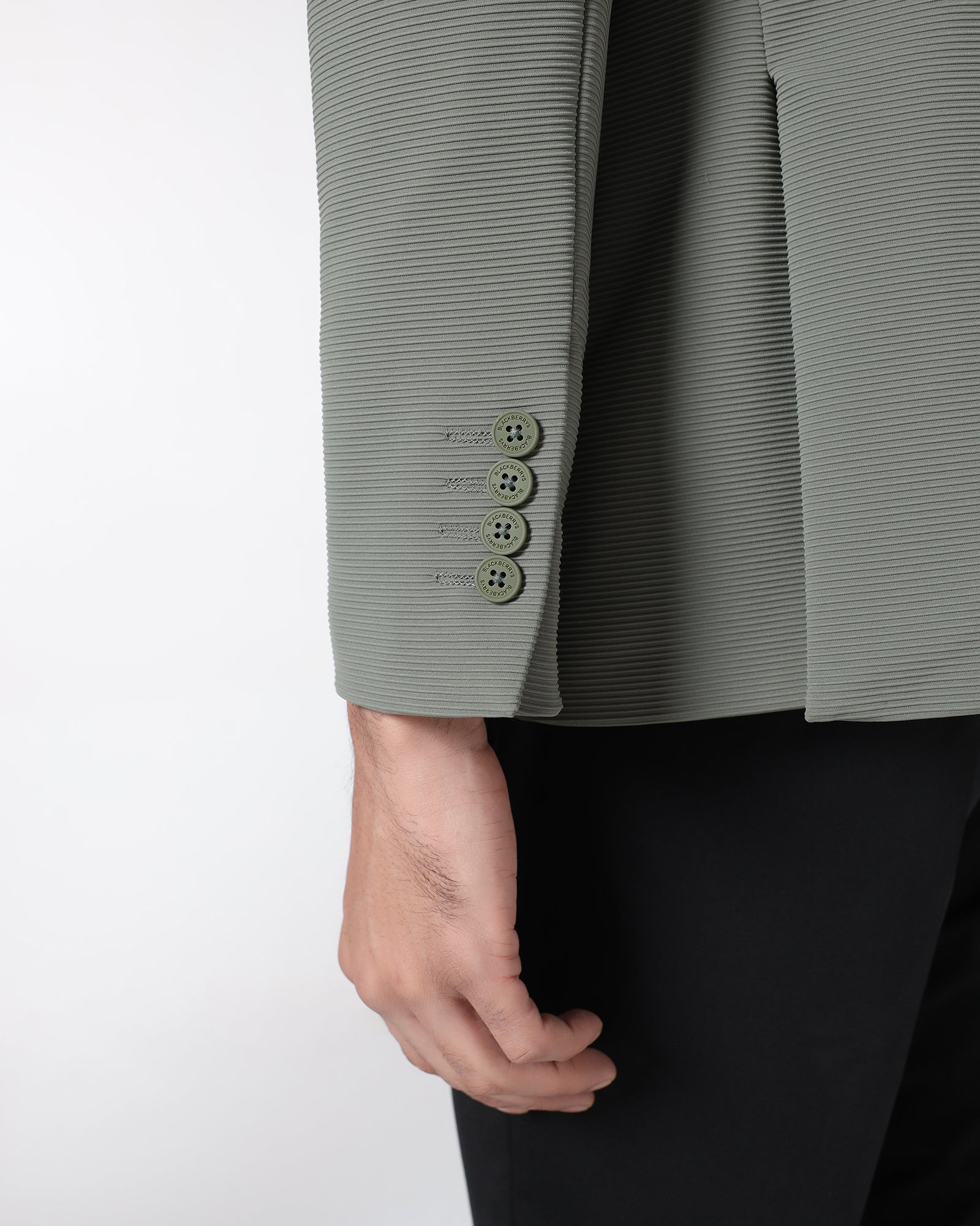 Olive TechPro Stripe Blazer - Siesta