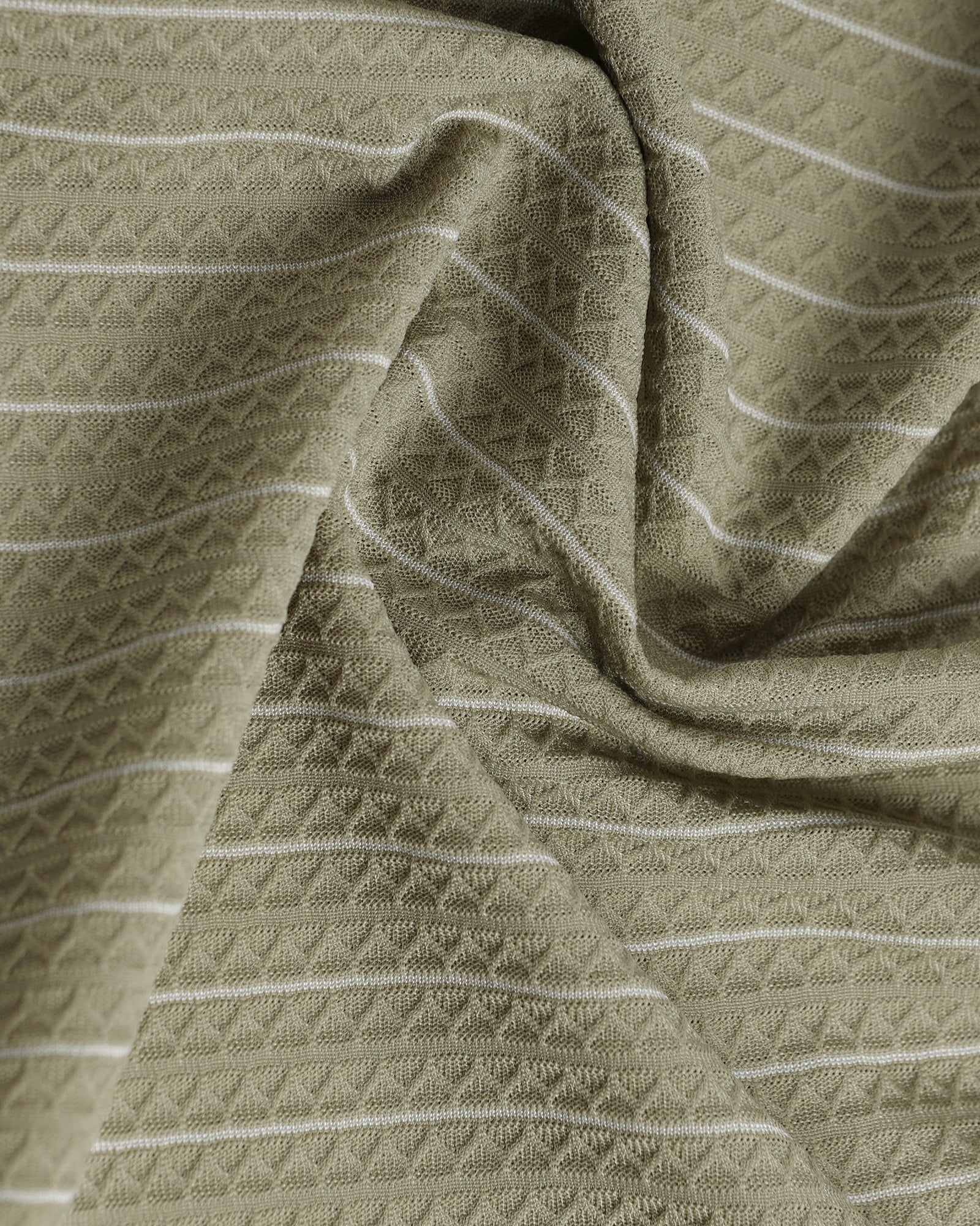 Olive Half Sleeve TechPro Stripe Shirt - Hyphen