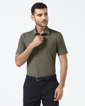 Olive Half Sleeve TechPro Stripe Shirt - Lunar
