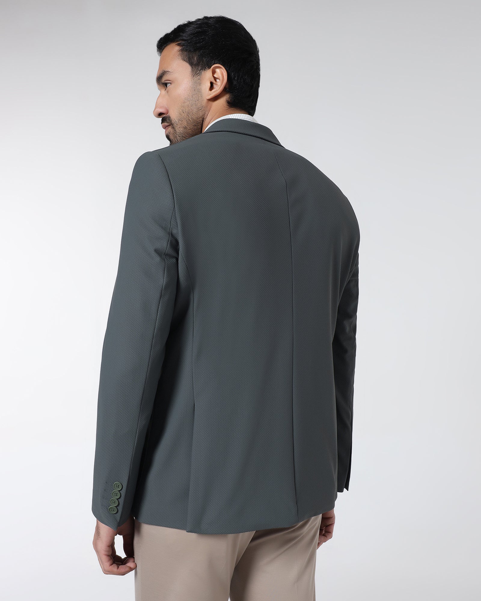 Olive TechPro Textured Blazer - Rodrygo