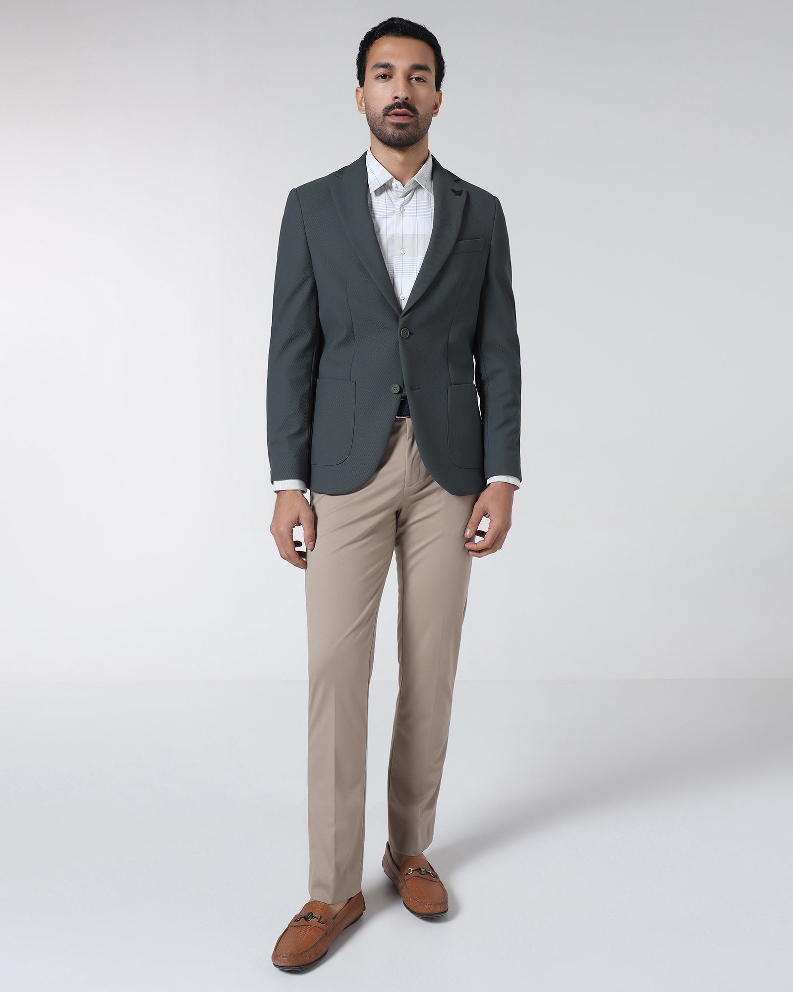 Olive TechPro Textured Blazer - Rodrygo