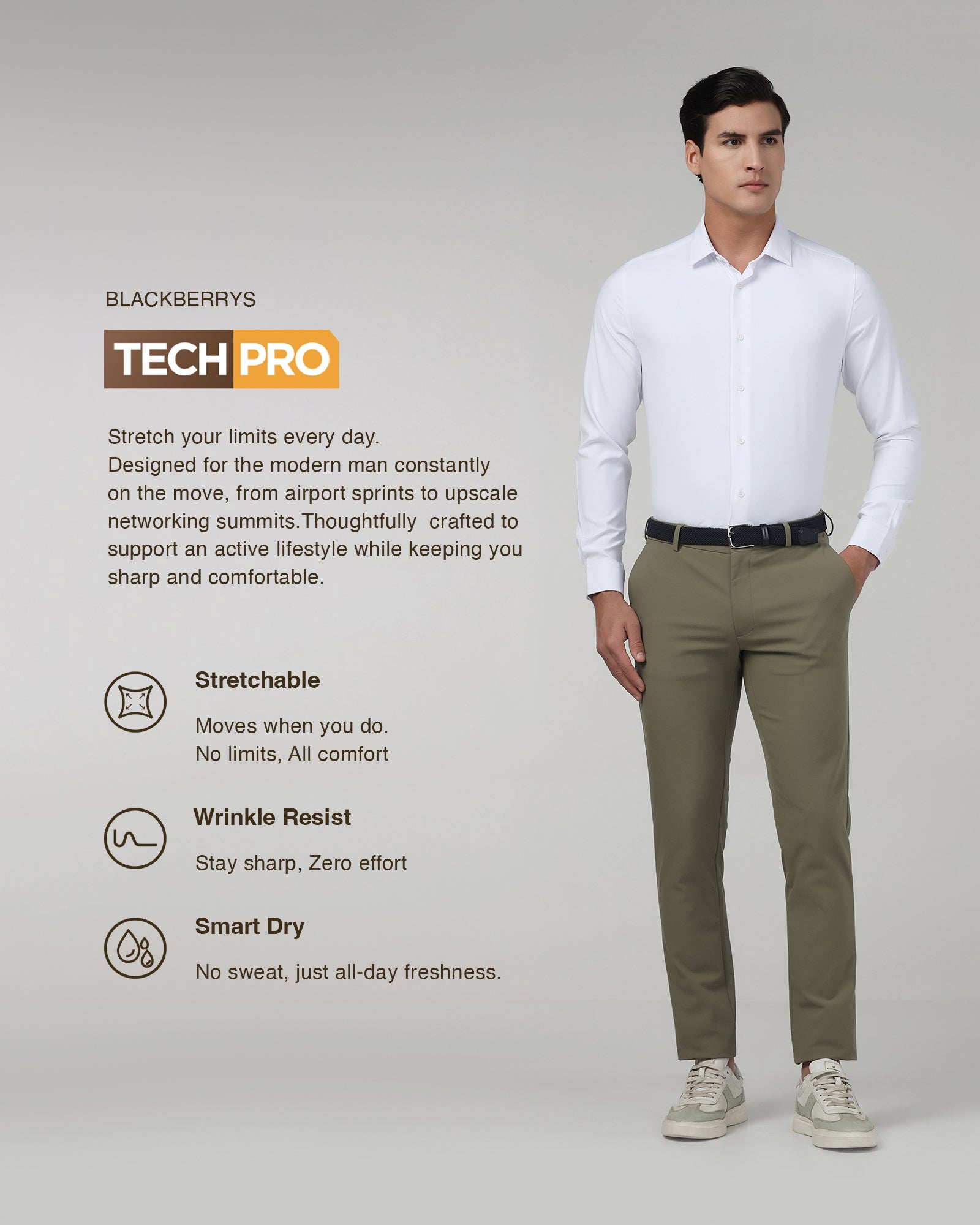 Olive TechPro Textured Khakis - Guss