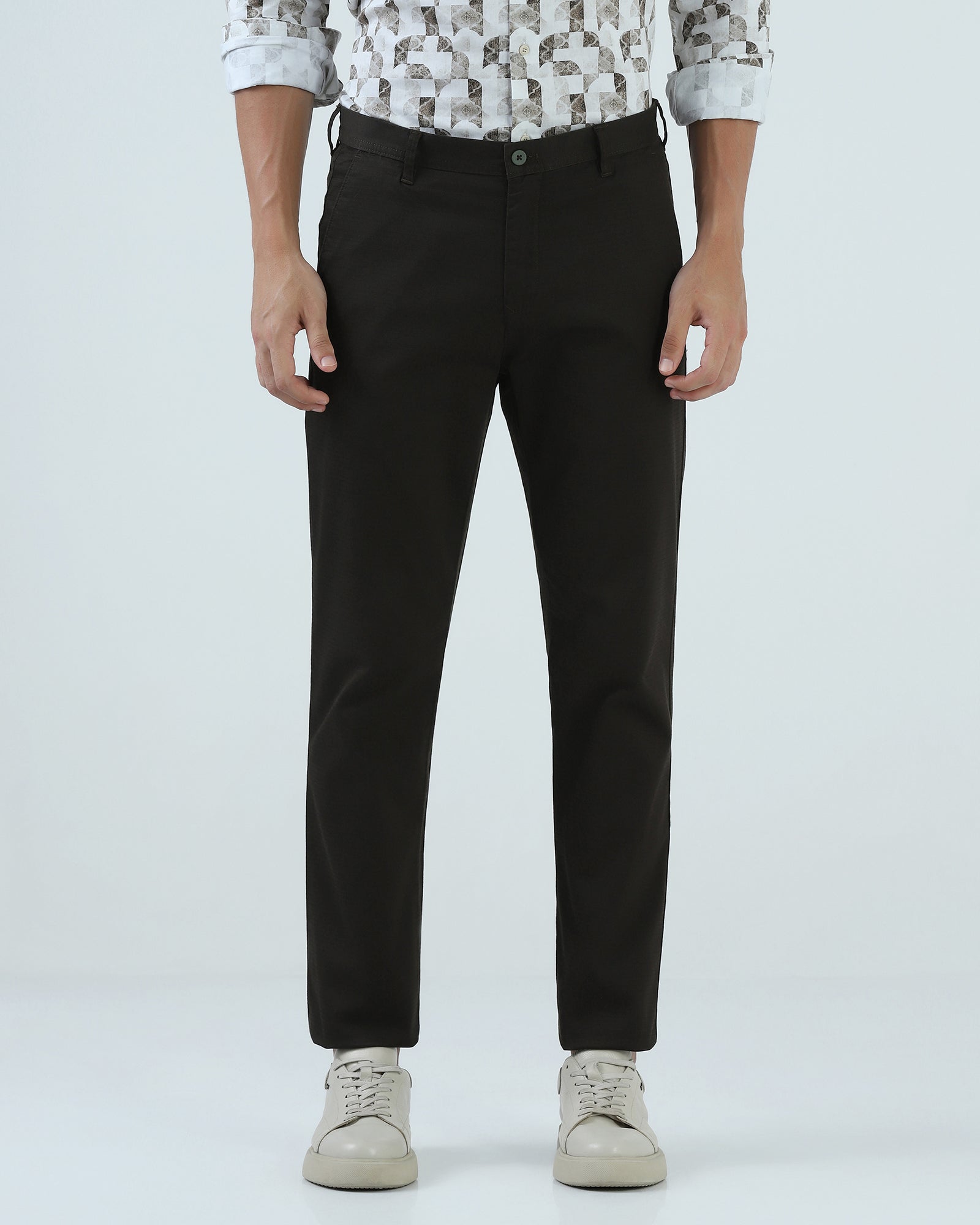 Olive Textured Khakis - Dell