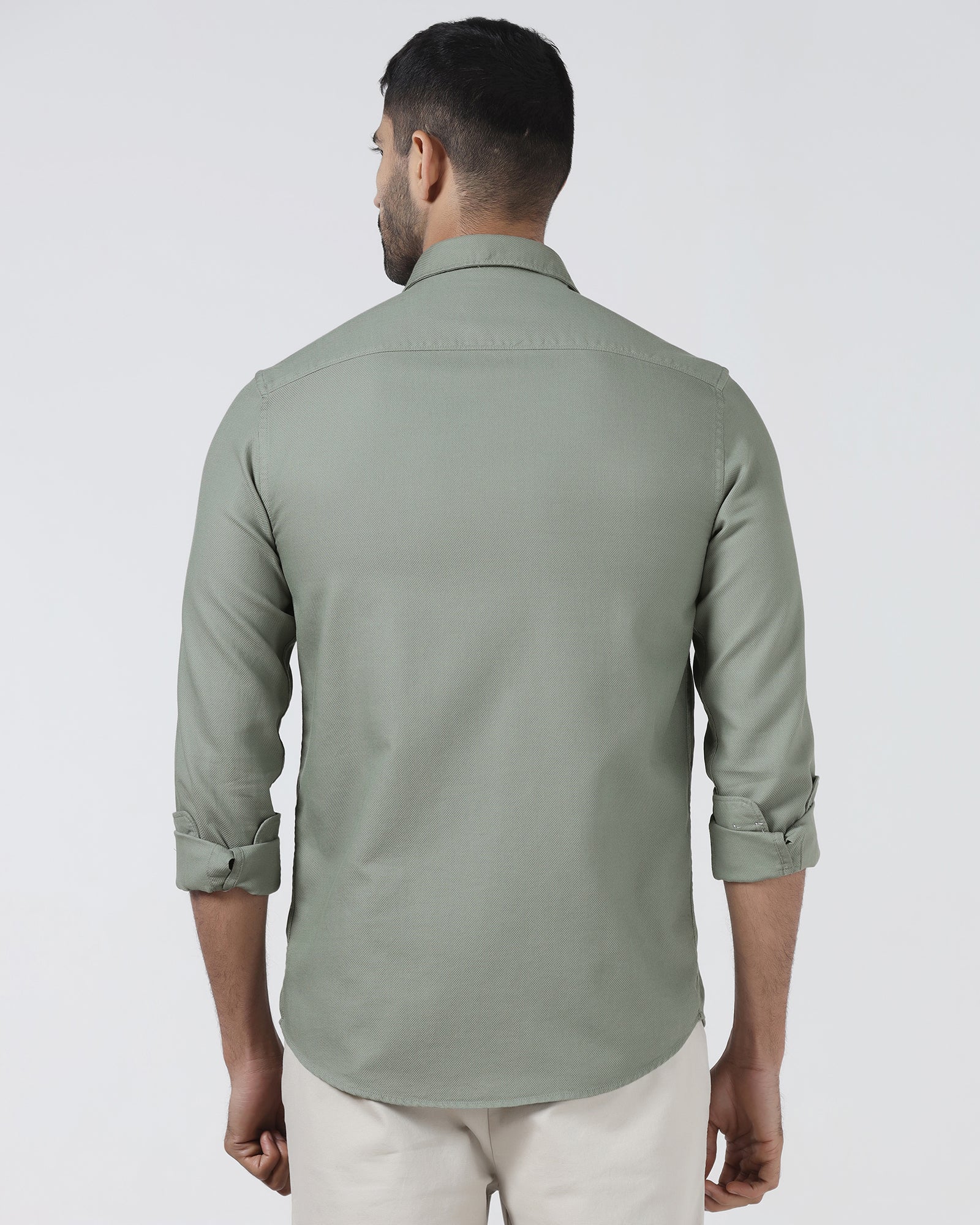 Olive Textured Shirt - Caty