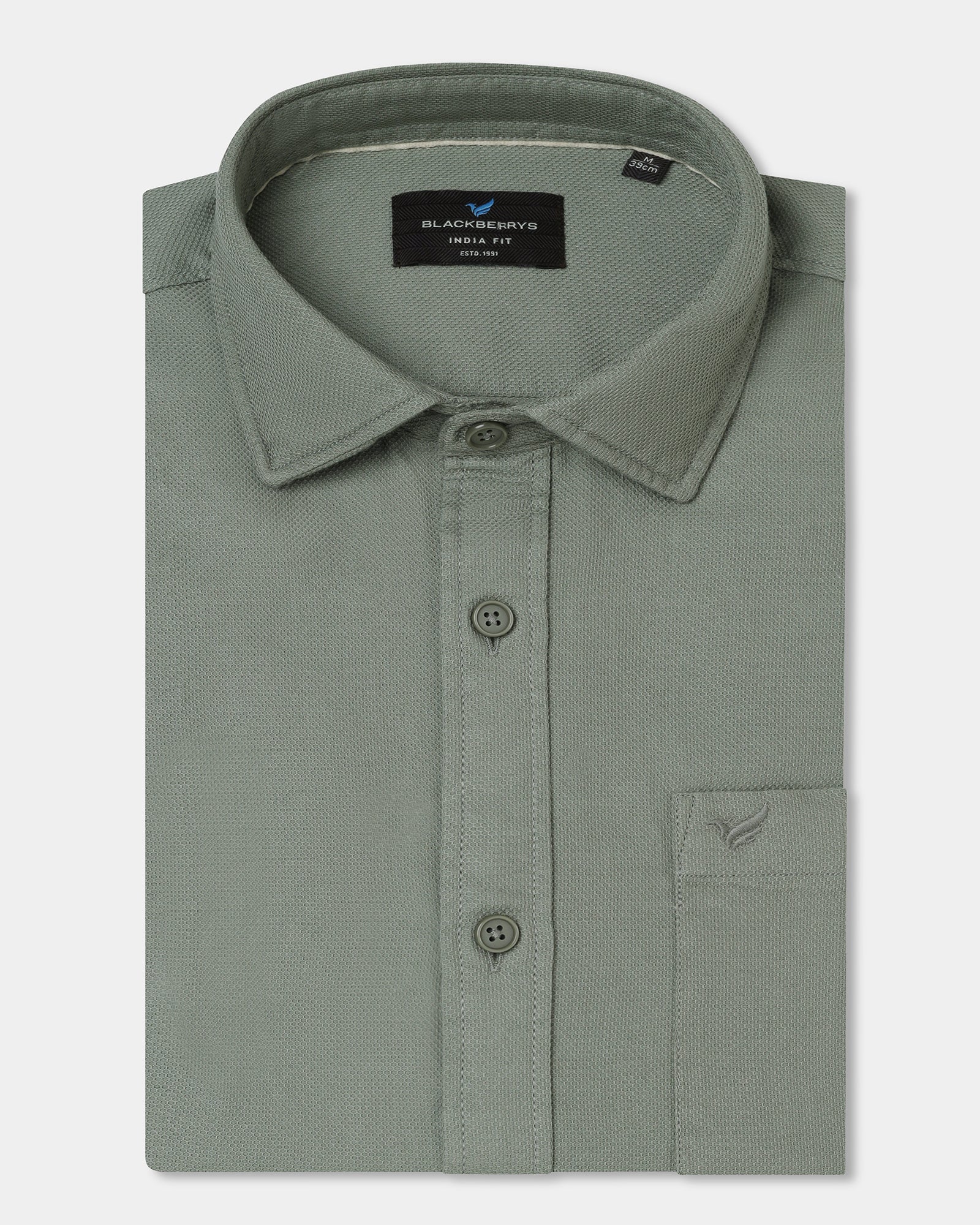 Olive Textured Shirt - Caty