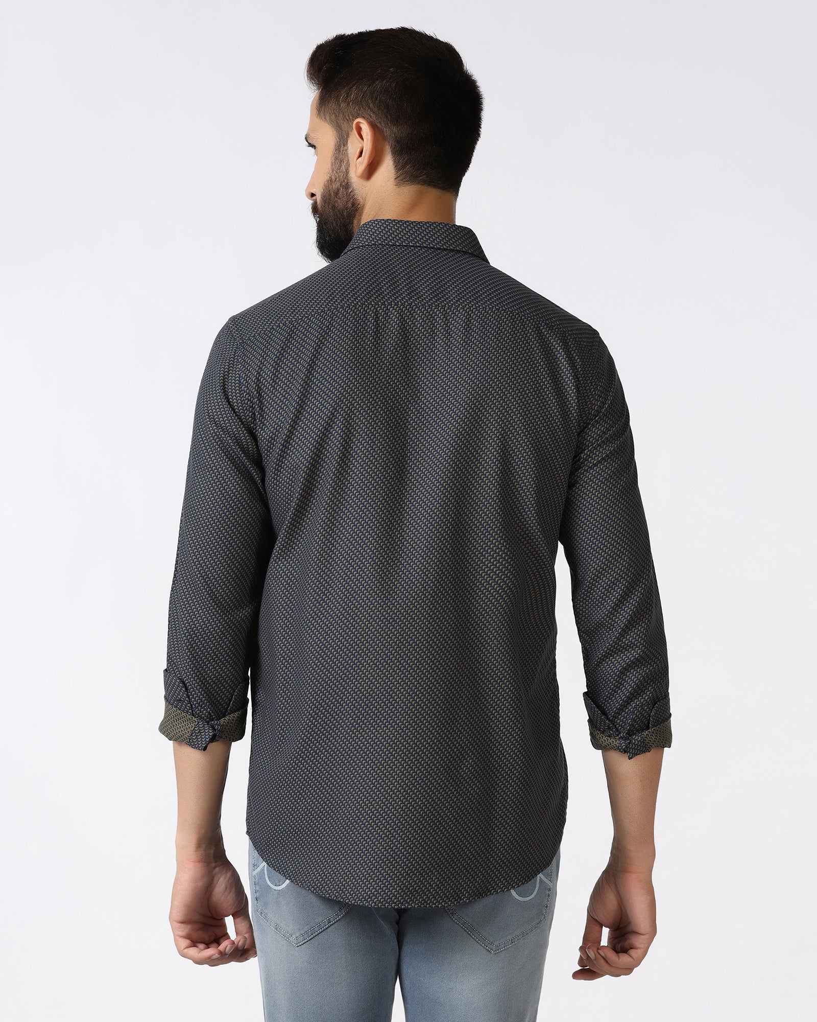 Olive Textured Shirt - Durlan