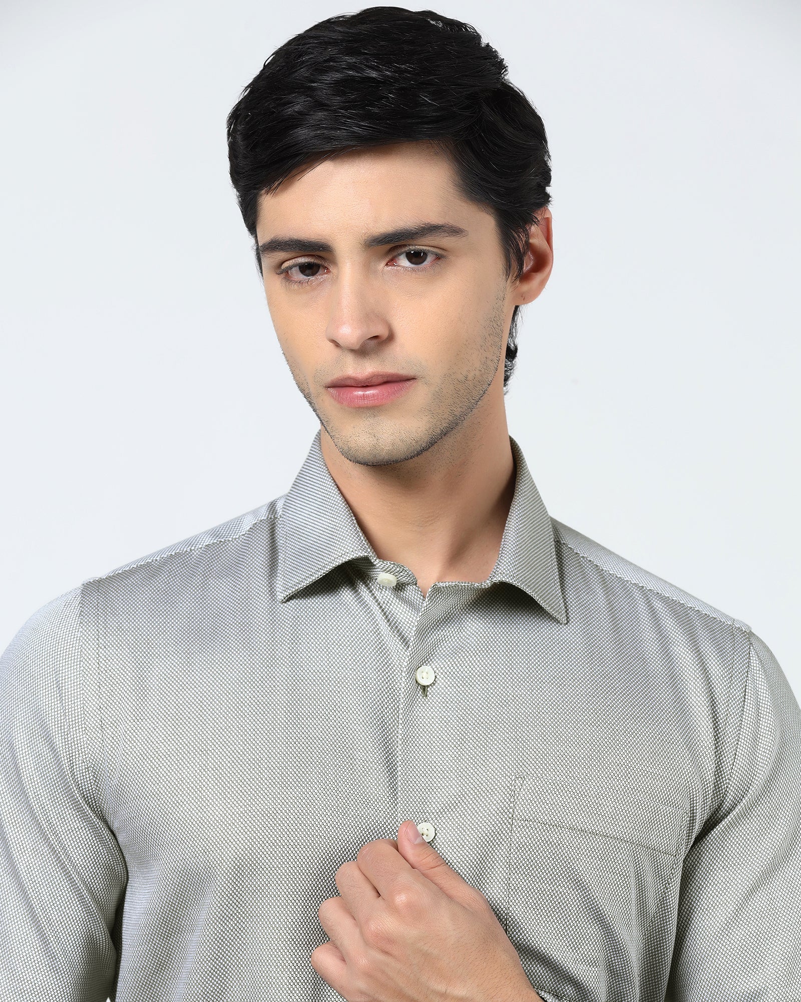 Olive Textured Shirt - Thanos