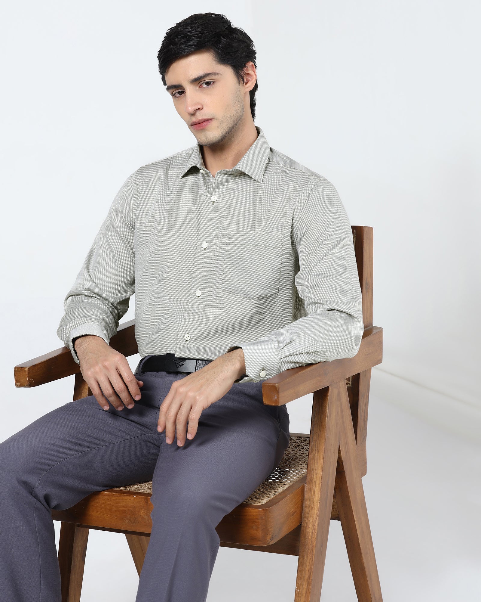 Olive Textured Shirt - Thanos